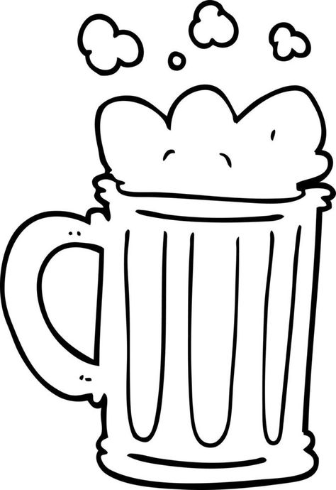 line drawing cartoon pint of beer Joe Lycett, Beer Cartoon, Beer Illustration, Illustration Black And White, Vector Frame, Pint Of Beer, Drawing Cartoon, Cartoon Drawing, Cartoon Drawings