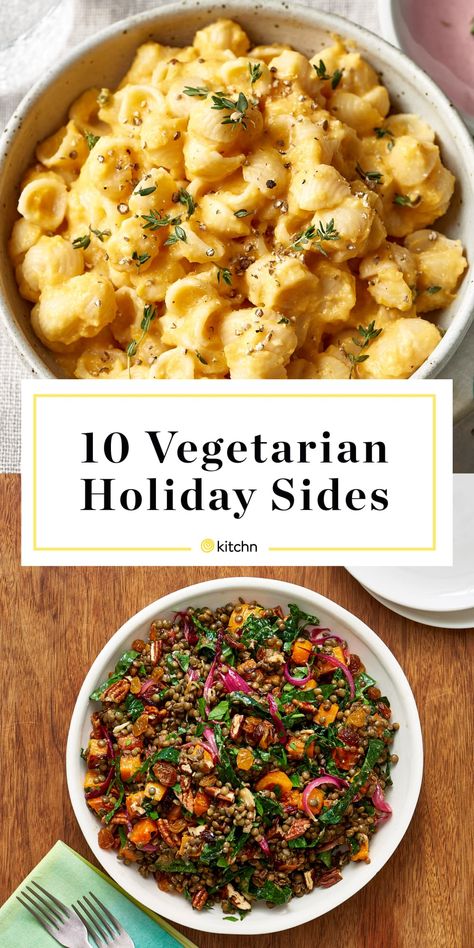 These Vegetarian Thanksgiving Side Dishes are High in Protein | Kitchn Thanksgiving Dinner Sides, Thanksgiving Recipes Side Dishes Veggies, Vegetarian Side Dish Recipes, Vegetarian Stuffing, Thanksgiving Side Dishes Healthy, Vegetarian Thanksgiving Recipes, Best Thanksgiving Side Dishes, Thanksgiving Side Dishes Easy, Thanksgiving Food Sides