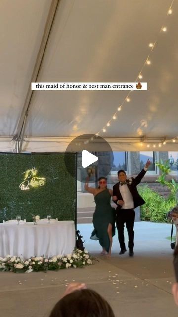 Lana Kaneakua on Instagram: "Best man ate it up- literally!

#weddingparty #grandentrance #newweddingideas #weddingideas #bride #groom #bridesmaid #groomsman #celebrationcreation #weddingsoahu #eventplanneroahu #destinationweddings #outdoorweddings #hawaiioutdoorweddings #weddingplanneroahu #oahuweddings #pinterestweddings #weddinginspirations #travelweddings" Maid Of Honor And Best Man Entrance, Bride And Groom Entrance, Grand Entrance, Wedding Pinterest, Event Planner, Oahu, Spring Wedding, Maid Of Honor, Bride Groom