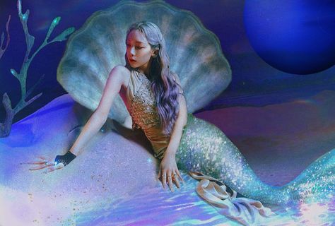 Mermaid, aesthetic, pastel Kpop Princess Concept, Kpop Mermaid Concept, Mermaid Concept, Aesthetic Mermaid, Siren Mermaid, Concept Photos, Edit Aesthetic, Disney Cosplay, Sirens