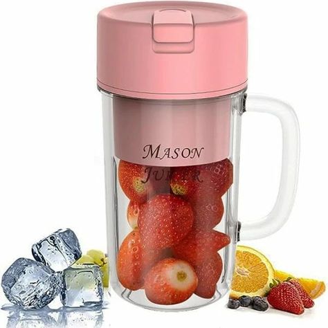 Mason Portable Mini Juicer Blender With Straw Cup | Juicer Portable Outdoor Juicing Cup | Home Mini Cordless Juicer Mini Juicer, Blender Cup, Juice Blender, Mini Blender, Straw Cup, Ice Machine, Green Power, Crushed Ice, Cup With Straw