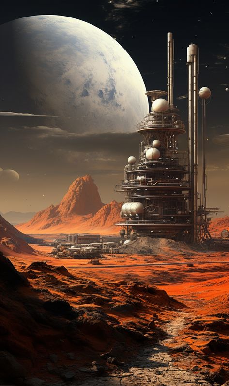 Generative AI Mining Colony, Asteroid Mining, Space Colony, Mars, Quick Saves