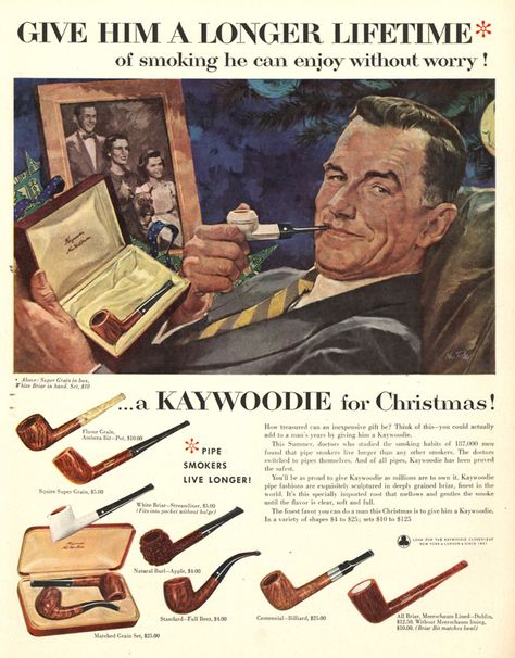 Vintage Pipe and Tobacco Ads - Album on Imgur Old School Aesthetic, Meerschaum Pipe, Vintage Pipes, Pipes And Cigars, Christmas Ad, Old Ads, Live Long, Vintage Ads, Vintage Advertisements