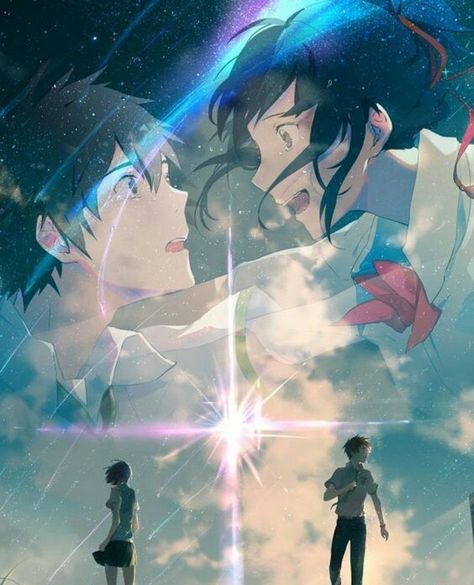 Relié par le fil rouge de la vie... V ❤ Mitsuha And Taki, Kimi No Na Wa Wallpaper, Your Name Wallpaper, Photo Manga, Your Name Anime, Film Anime, 판타지 아트, 영감을 주는 캐릭터, Healthy Skin Care