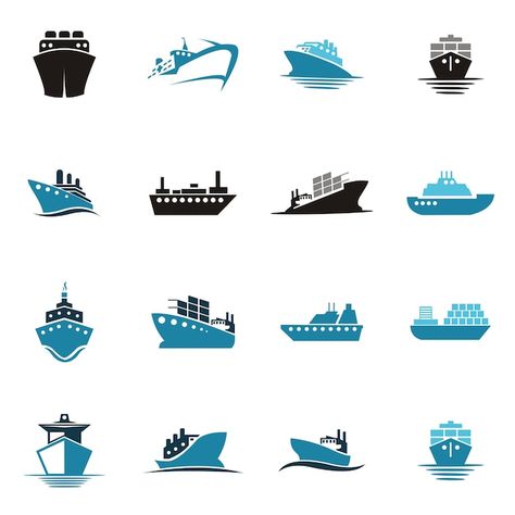 Ship Logo Design Ideas, Ship Logo Design, Shipping Logo, Logo Voyage, Sailing Logo, Boat Icon, Transportation Logo, Logistics Logo, Boat Logo