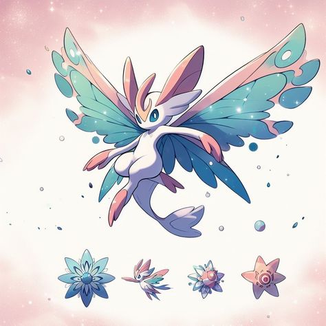 Fairy Fakemon, Pokémon Dragon, All Legendary Pokemon, Pokemon Dragon, Pokemon Fusion Art, Pokemon Poster, Pokemon Eeveelutions, Cute Pokemon Pictures, Fairy Dragon