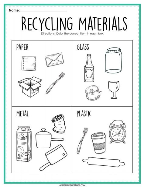 What Can You Recycle, Earth Day Lessons, Recycle Printable, Recycle Preschool, Activity Printables, Recycling For Kids, Recycling Activities, Matching Worksheets, 2nd Grade Worksheets