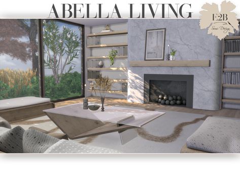 ABELLA LIVING SET | Patreon Sims 4 Cc Fireplace Patreon, Sims 4 Fireplace Cc, Sims 4 Builds, Sims 4 Cc Furniture Living Rooms, Sims 4 Cc Patreon, Cc Patreon, Cc Furniture, Sims 4 Cc Furniture, Sims 4 Build