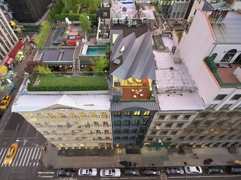 WORKac adds jagged rooftop extension to historic Manhattan building Rooftop Penthouse, New York Rooftop, Manhattan Buildings, Architecture Company, Norman Foster, Building Roof, Loft Design, Roof Top, Zaha Hadid