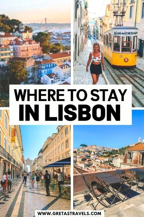 Where to Stay in Lisbon Lisbon Where To Stay, Lisbon Neighborhoods, Portugal Destinations, Lisbon Itinerary, Aesthetic Italy, Amazing Hotels, Spain Trip, European City Breaks, Portugal Travel Guide