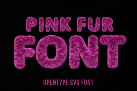 Pink Fur Font on Behance Graphic Shapes Design, Keyword Elements Canva, Graphic Shapes, Shapes Design, Canvas Learning, Aesthetic Fonts, Text Layout, Display Fonts, Handmade Font