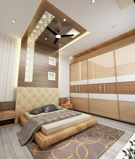 45 Modern Master Bedroom Design Ideas - Engineering Discoveries Indian Bedroom Design, Amazing Bedroom Designs, Bedroom Cupboard Designs, Modern Bedroom Interior, Luxury Bedroom Design, Small Bedroom Designs, Ceiling Design Bedroom, Bedroom Closet Design, Wardrobe Design Bedroom