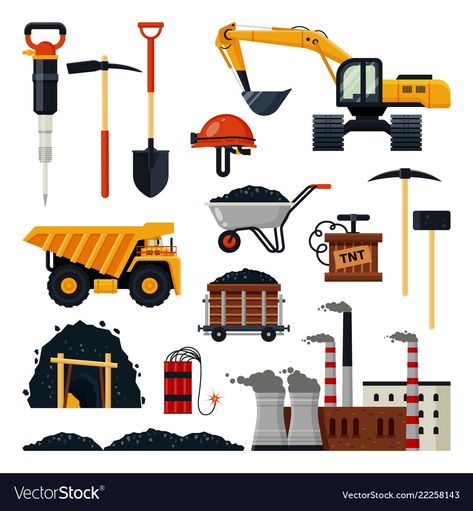 Mining Illustration, Mining Tools, Earth Science Activities, Weathering And Erosion, Truck Games, Coal Miners, Doodle Notes, Infographic Poster, Middle School Classroom