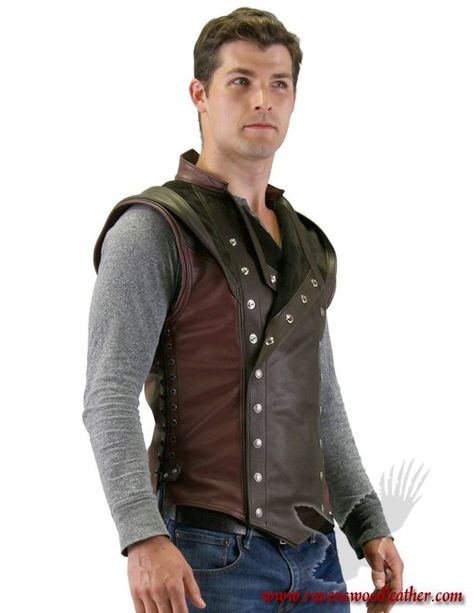 The Brotherhood, Leather Waistcoat, Waistcoat Dress, Medieval Costume, Steampunk Costume, Medieval Clothing, Steampunk Clothing, Fashion Attire, Leather Vest