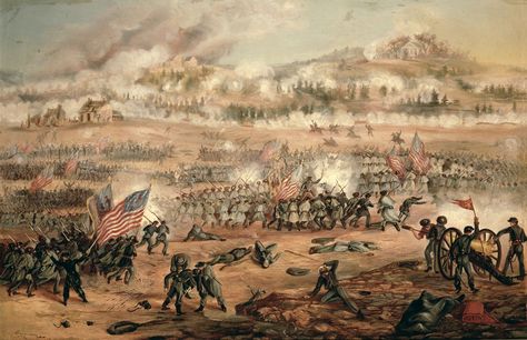 ‘The Union Attack on Marye’s Heights During the Battle of Fredericksburg, 13th December 1862’ by... Battle Of Fredericksburg, Us Cavalry, Stonewall Jackson, Union Soldiers, Union Army, The Crucible, The Union, Military History, Popular Culture