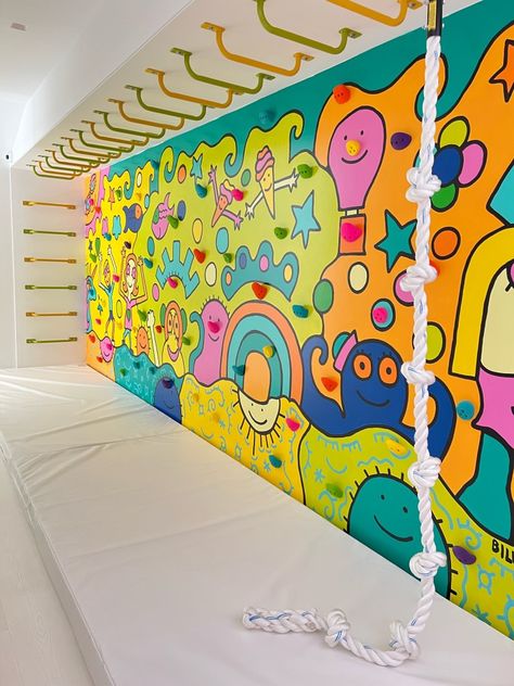 Sensory Room Mural, Daycare Mural, Minimal Playroom, Playground Mural, Sensory Kids Room, Mural Background, Indoor Playroom, Preschool Decor, Sensory Wall