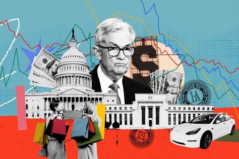 What Everyone Got Wrong About the Economy—and the Ominous Implications for the Fed Economy Graphic Design, Government Aesthetic, Economy Poster, Economics Aesthetic, Collage Motion, Economy Infographic, Mixed Economy, Economy Design, Collage Video