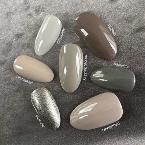 Cnd Shellac Autumn Nails, Simple Official Outfits For Ladies, Cnd Shellac Colors Fall 2023, Cnd Fall Colors, Cnd Shellac Colors 2023, Autumn Shellac Nails, Neutral Tone Nails, Cnd Shellac Colors Winter, Nail Color Swatches