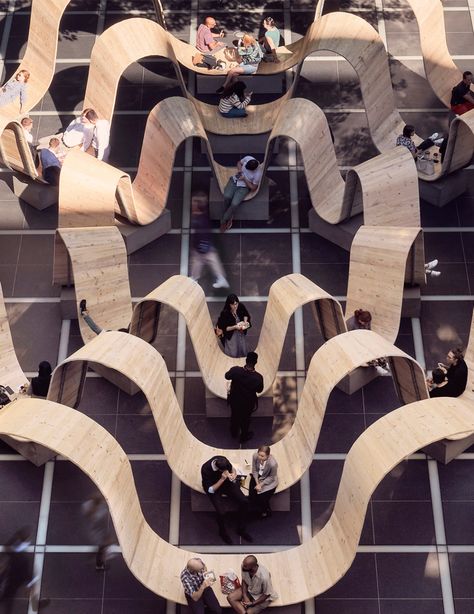 A Circular Oasis For Pedestrians That Does Not Disrupt Traffic! | Yanko Design London Design Festival, Colossal Art, Design Festival, Street Furniture, Yanko Design, Scaffolding, London Design, London City, British Design