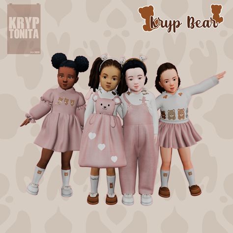 COLLECTION JUNE | Kryp Sims 4 Custom Aspirations, Sims4 Cc Child Clothes, Toddler Mods Sims 4, The Sims 4 Korean Cc, Todler Sims Cc, Sims 4 Cc Infant Clothes Patreon, Sims 4 Kid Clothes, Ts4 Cc Toddler Clothes, The Sims 4 Cc Patreon Kids