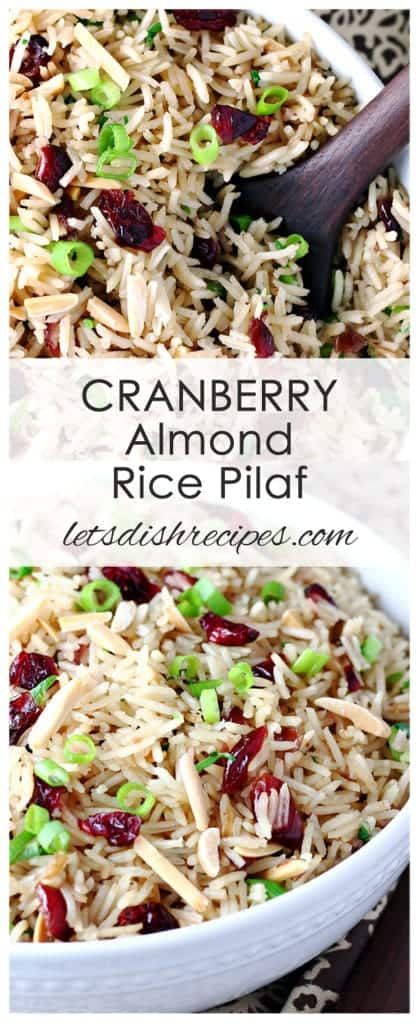 Almond Rice Pilaf, Vegetable Rice Pilaf, Cranberry Rice, Easy Rice Pilaf, Almond Rice, Rice Pilaf Recipe, Pilaf Recipe, Rice Side Dish Recipes, Pilaf Recipes