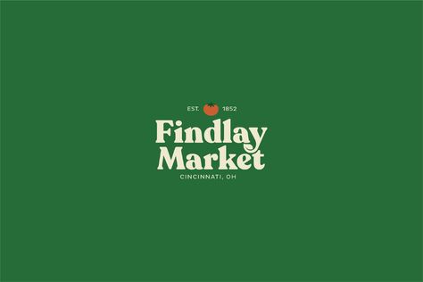 Findlay Market Rebrand on Behance Friendly Logo Design, Supermarket Logo, Friendly Logo, Fresh Logo Design, Market Logo, Marketing Logo Design, Food Logo Design Inspiration, Farm Logo, Online Logo Design