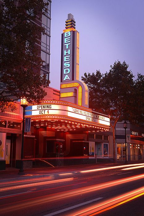 Cinema House, Bethesda Maryland, Streamline Moderne, Location Inspiration, Chevy Chase, Dc Metro, Branding Photos, Movie Theater, Outdoor Photography