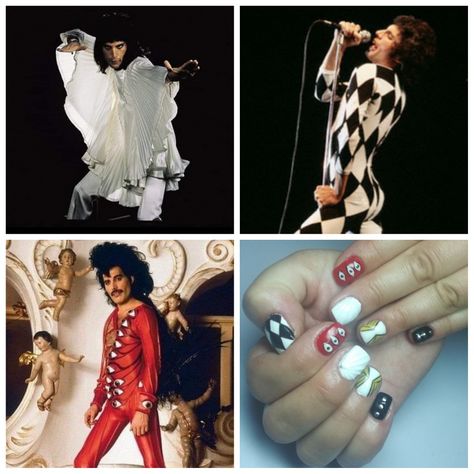 Queen Themed Nails Freddie Mercury Nail Art Freddie Mercury Nails, Mercury Nails, Themed Nails, Queen Nails, Nail Technician, Freddie Mercury, Ear Cuff, Nail Art, Cuff