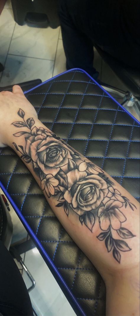 Forearm rose tattoo Forearm Tattoo Men Rose, Male Rose Tattoo Forearm, Men’s Rose Forearm Tattoos, Rose Outer Forearm Tattoo, Rose Quote Tattoo Forearm, Masculine Flower Tattoo, Rose Stem Tattoo, Floral Arm Tattoo, Rose Tattoo Forearm