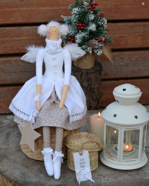 tilda Winter Angel. Christmas angel. Christmas от OksanaGryts Tilda Christmas, Winter Angel, Interior Textile, Interior Textiles, Denim Projects, Angel Christmas, Christmas Dolls, Doll Handmade, Christmas Angel