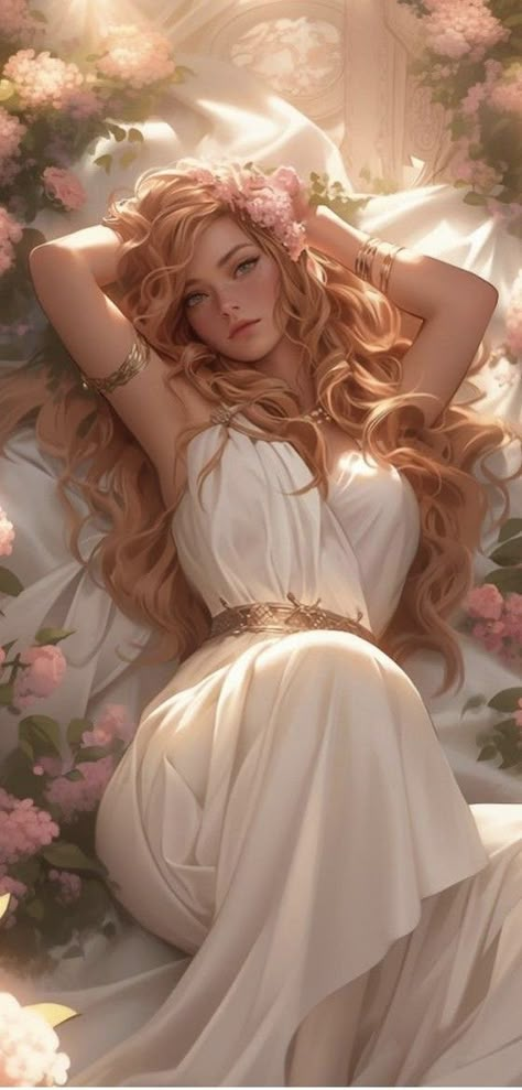 Aphrodite Art, Greek Goddess Art, Greek Dress, Aphrodite Goddess, Goddess Aesthetic, Greek Mythology Art, Goddess Of Love, Goddess Art, Greek Goddess