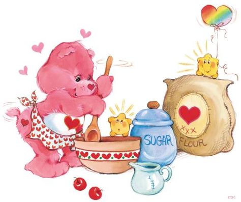 Care Bears Vintage, Care Bear Party, Care Bears Cousins, Pink Teddy Bear, Pink Teddy, Cute Cartoon Characters, 80s Cartoons, Cartoon Bear, Bear Art