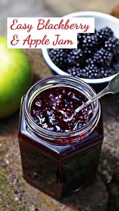 Jam Uses, Pectin Recipes, Blackberry Jam Recipes, Blackberry Recipes, Jam Recipes Homemade, Canning Jam, Apple Jam, Blackberry Jam, Jam And Jelly