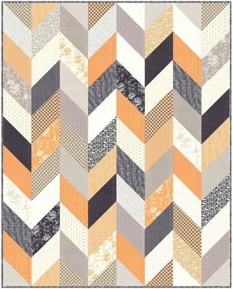 Scrappy Herringbone PDF Digital Quilt Pattern by Pieced Just | Etsy Hst Patterns Quilt, Homemade Quilts Ideas, Herringbone Quilt Border, Fun Quilt Patterns, Easy Herringbone Quilt Pattern, Modern Chevron Quilt Pattern, Herringbone Quilt Pattern, Nicu Quilts, Quilt Patterns Modern