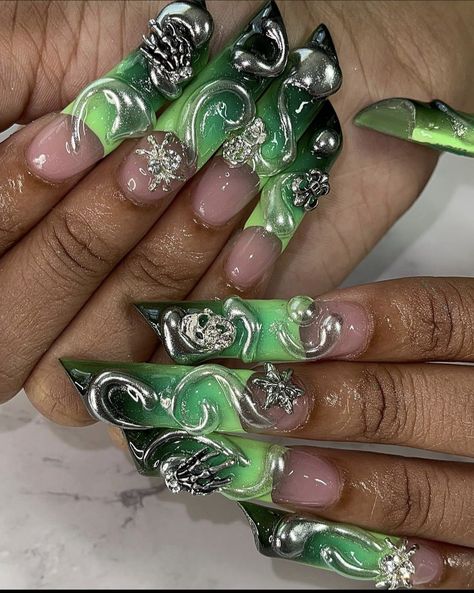 Matrix Nails, Extra Nails, Fye Nails, Funky Nail Designs, Abstract Nail, Abstract Nail Art, Dope Nail Designs, Exotic Nails, Bling Acrylic Nails