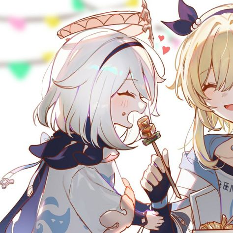 (＞。☆)﹒SP010ppp on twt !﹒Genshin Impact Icons ⤸ ﹒❥﹒LUMINE ✸ PAIMON 2/2﹒❀ Follow Me 4 More! Paimon And Lumine Matching Pfp, Lumine And Paimon Matching Icons, Paimon X Lumine, Paimon And Lumine, Lumine Matching Icons, Lumine And Paimon, Paimon Lumine, Lumine Paimon, Lumine Ships