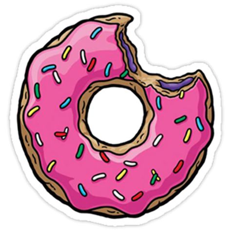 Donut Sticker, The Simpsons, Vinyl Decal, Vinyl, Cars, For Sale, Pink