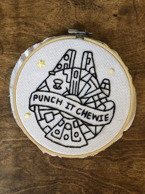 Office Embroidery, Star Wars Embroidery, Etsy Embroidery, Star Wars Crafts, Embroidery Hoop Art Diy, Embroidery Hoop Wall Art, Embroidery Stitches Tutorial, Hand Embroidery Projects, Embroidery Patterns Vintage