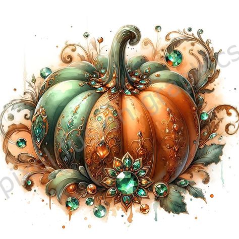 Fall Harvest Crafts, Decorated Pumpkin, Harvest Crafts, Thanksgiving Sublimation, Digital Downloads Printables, Autumn Png, Thanksgiving Art, Pumpkin Clipart, Angel Crafts