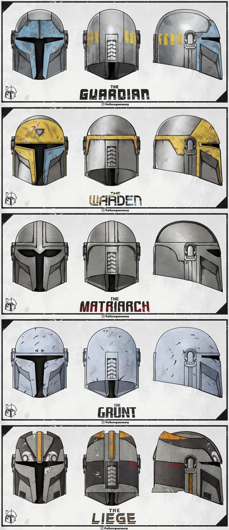 The Mandalorian Characters, Jedi Mandalorian Armor, Mandalorian Clone Trooper, Mandalorian Armour Designs, Mandalorian Armor Pattern, Mandolorians Armor, The Mandalorian Armor, Star Wars Helmet Art, Star Wars Armor Design