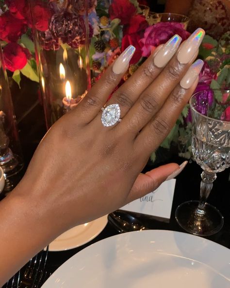 Cappuccino Nails, Dark Skin Manicure, Jackie Aina, Ballerina Nails, Dope Jewelry, Beautiful Engagement Rings, Dream Ring, Wedding Rings For Women, Unique Engagement Rings