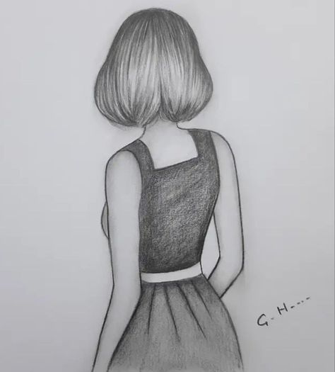 Simple Art Drawings, Art Drawing Ideas, Simple Drawing Ideas, Sketch Simple, Easy Tattoo, Poses Art, Pencil Sketches Easy, Girl Drawing Easy, Pencil Drawing Images