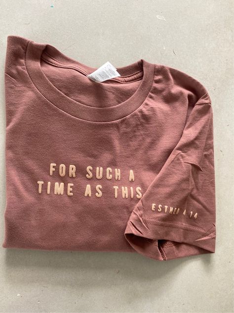 Such a Time as Thischristian Shirt for Women Bible Verse Tshirt Embroidered Christian Shirt Vintage Shirt Christian Esther Shirt - Etsy Canada Unisex Christian Shirt Ideas, Bible T Shirts, Bible Verse Clothing, Christian Tshirt Design Ideas Vinyl, Christian Tshirts Designs Woman, Christian T Shirt Ideas, Bible Verse Tshirts, Cute Christian Shirts, Church Shirt Designs