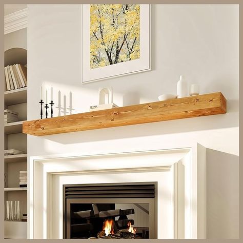 Amazon.com: Avana Fireplace Mantle - Natural Fireplace Mantles Wood - Mounted Mantles for Over Fireplace - Handcrafted Fireplace Wood Mantel - Wood Mantels for Fireplace (Rustic Natural, 72 X 8 X 3) : Home & Kitchen Fireplace Wood Mantel, Natural Fireplace, Mantle Shelves, Fireplace Mantle Shelf, Floating Fireplace Mantel, Fireplace Rustic, Oak Mantle, Electric Fireplace Mantle, Wooden Mantle