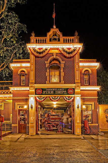 Disneyland - Main Street Fire Department by Matt Pasant, via Flickr  Larimore Family ; been there, done that !!! Disneysea Tokyo, Apartment Window, Disneyland Main Street, Disneyland Anaheim, Main Street Usa, Disneyland California, Disney Facts, Disney Magic Kingdom, Vintage Disneyland