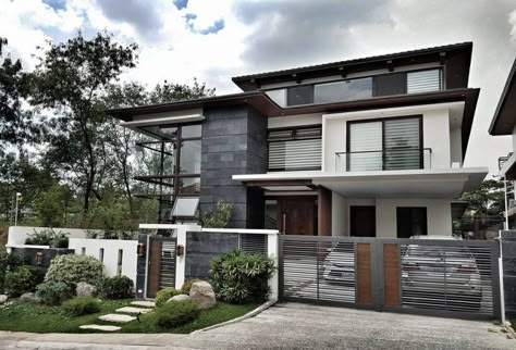 Projects-old – uPVC Doors & Windows Philippines | Phil Conch 999 Enterprises Company Modern House Philippines, Modern Zen House, Japan House Design, Philippines House Design, Modern Bungalow House Design, Philippine Houses, Asian House, Double Storey House, Contemporary House Exterior