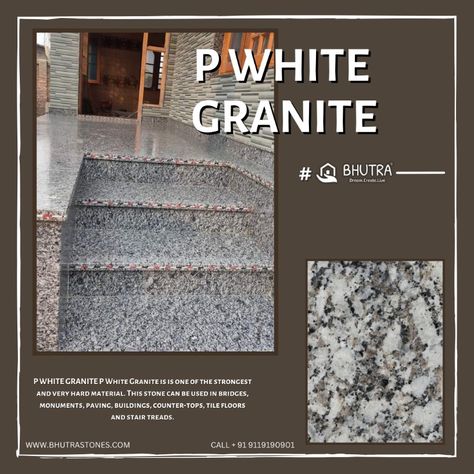 P WHITE GRANITE P White Granite is is one of the strongest and very hard material. This stone can be used in bridges, monuments, paving, buildings, counter-tops, tile floors and stair treads. We will provide you the best quality P white granite. 👉BHUTRA MARBLE & GRANITES 👈 📞 Call :- +91 9119190901 📲 Whatsapp :- https://wa.me/919119190901 🖥️ www.bhutrastones.com #pwhitegranite #pwhite #pwhitestone #statuario #statuariomarble #marblefloor #floors #stones #architect #pwhite #pwhiteg Marble City, Statuario Marble, Cream Stone, Trust And Loyalty, Grey Color Palette, White Granite, Tile Floors, Wood And Marble, Pale Colors