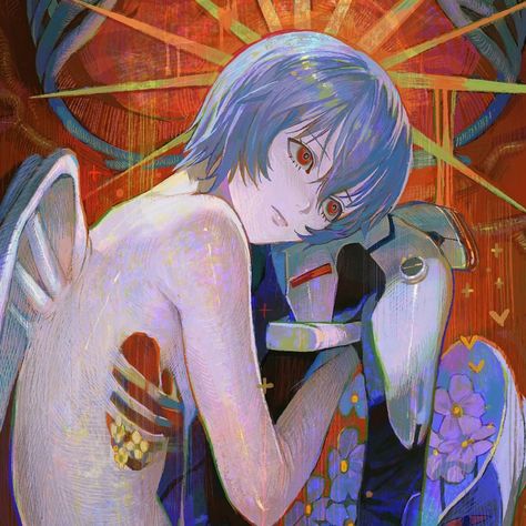 art by ikuta41 on twt Rei Ayanami Matching Icons, Rei Ayanami Fanart, Rei Ayanami Icon, Rei Pfp, Rei Ayanami, Genesis Evangelion, Neon Genesis, Neon Genesis Evangelion, Matching Icons