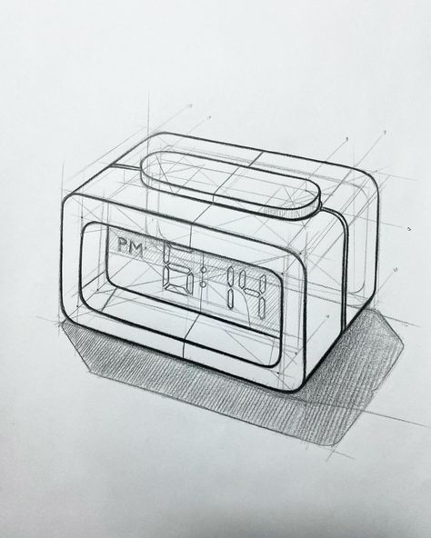 Table clock sketch with Polychromos. ✏️ • • • • • #kohinoor #kohinoorpencils #kohinoorhardtmuth #sketch #product #productdesign #productsketch #handdrawing #earphones #construction #diy #carsketch #quicksketch #polychromos #dailysketch #sketching #industrialstyle #concept #innovation #transportationdesign #productdesigner #drawing #sketchbook #automotive #cardesignworld #creative #line #lineart #clock 3d Object Drawing Sketch, Perspective Product Sketch, Object Drawing Simple, Speaker Sketch, Electronics Drawing, Sketch Object, Object Sketches, Clock Sketch, Industrial Design Drawing