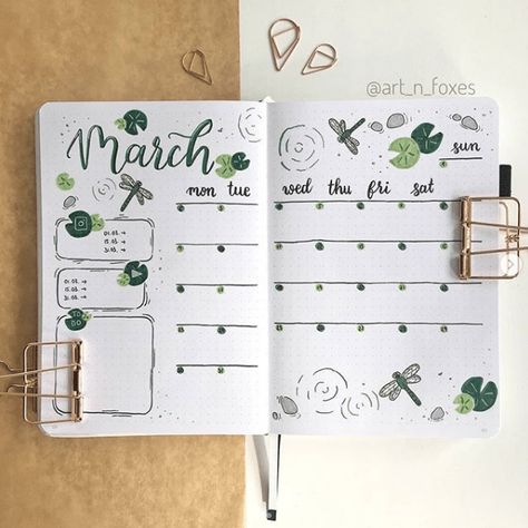 Monthly Overview Bullet Journal, March Calendar Ideas, March Bullet Journal Ideas, March Bujo, Bullet Journal Goals Page, Calendar Doodles, Boulet Journal, March Calendar, Bujo Spreads